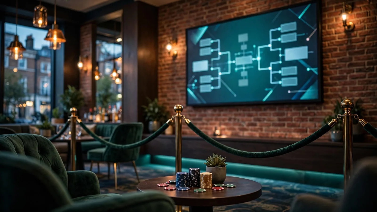 London casino lounge prepared for an online casino tournament in 2026